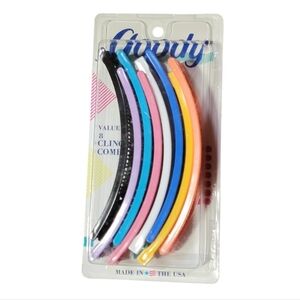 VINTAGE 1989! NEW! GOODY Clincher Combs Banana Clip 5” 8 Pack